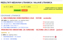 Novosti na webu natjecanja