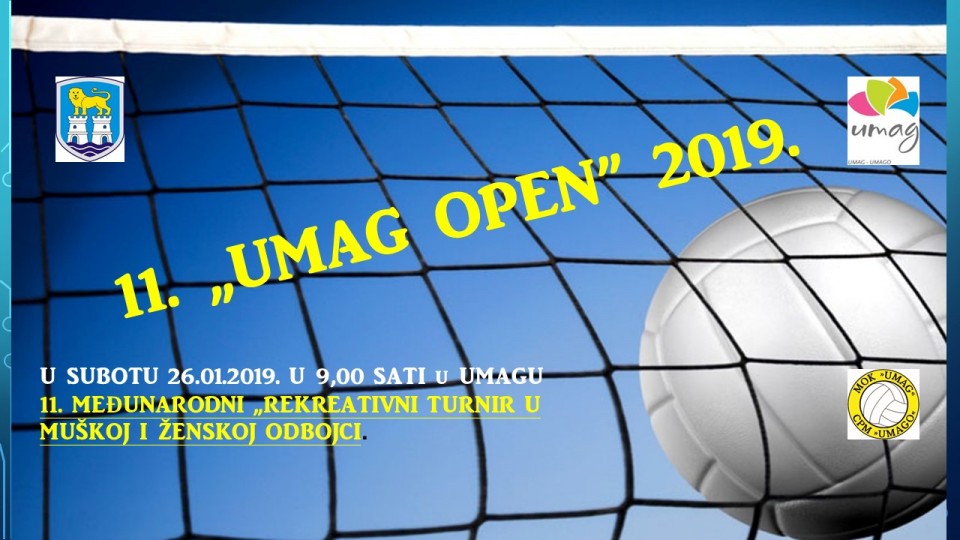 11. „UMAG OPEN 2019“ MEĐUNARODNI TURNIR U REKREATIVNOJ I VETERANSKOJ ODBOJCI ZA MUŠKE I ŽENSKE EKIPE